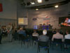 The spectators could watch the games and the images of the chessplayers